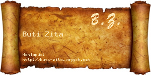 Buti Zita névjegykártya