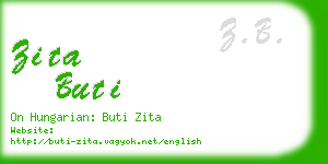 zita buti business card